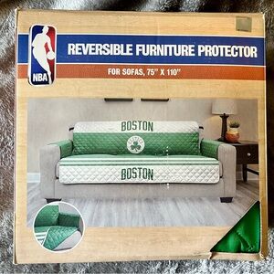 Boston Celtics NBA Reversible Sofa Couch Protector